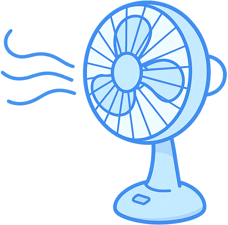 Stylized fan illustration